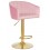 Стул барный DOBRIN DARCY GOLD, розовый велюр (1922-16)