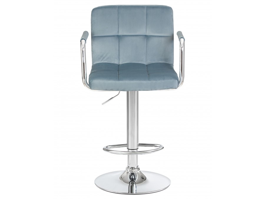 Стул барный DOBRIN KRUGER ARM, пудрово-голубой велюр (MJ9-74)