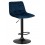Стул барный DOBRIN TAILOR BLACK, синий велюр (MJ9-117)