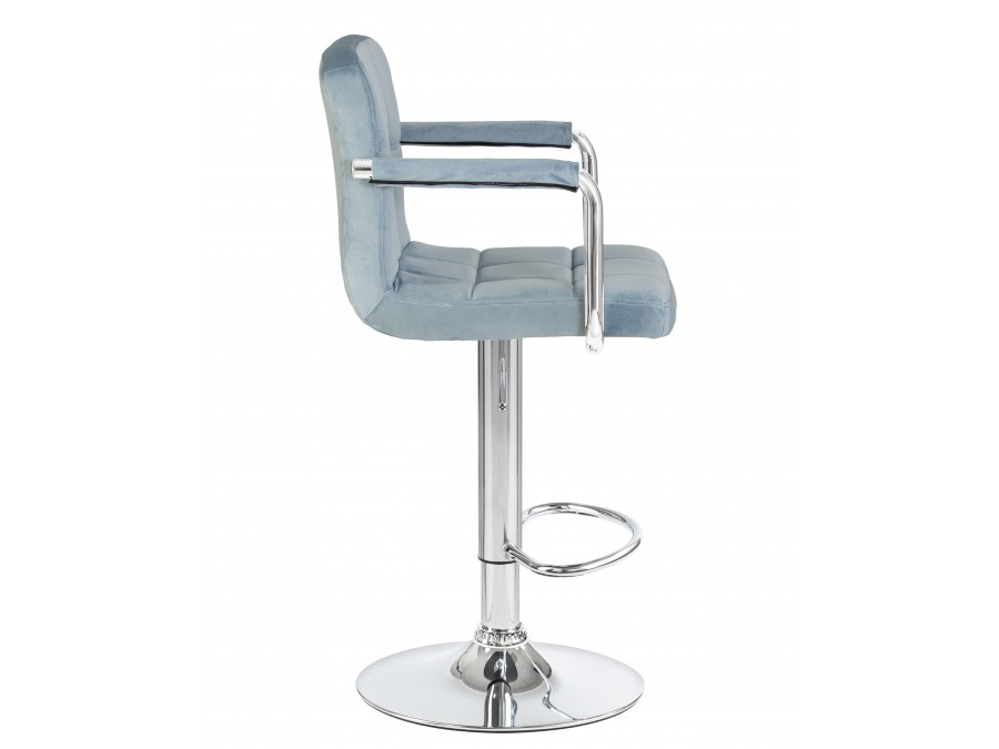 Стул барный DOBRIN KRUGER ARM, пудрово-голубой велюр (MJ9-74)