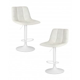 Набор 2 шт Стул барный DOBRIN TAILOR WHITE, белый PU