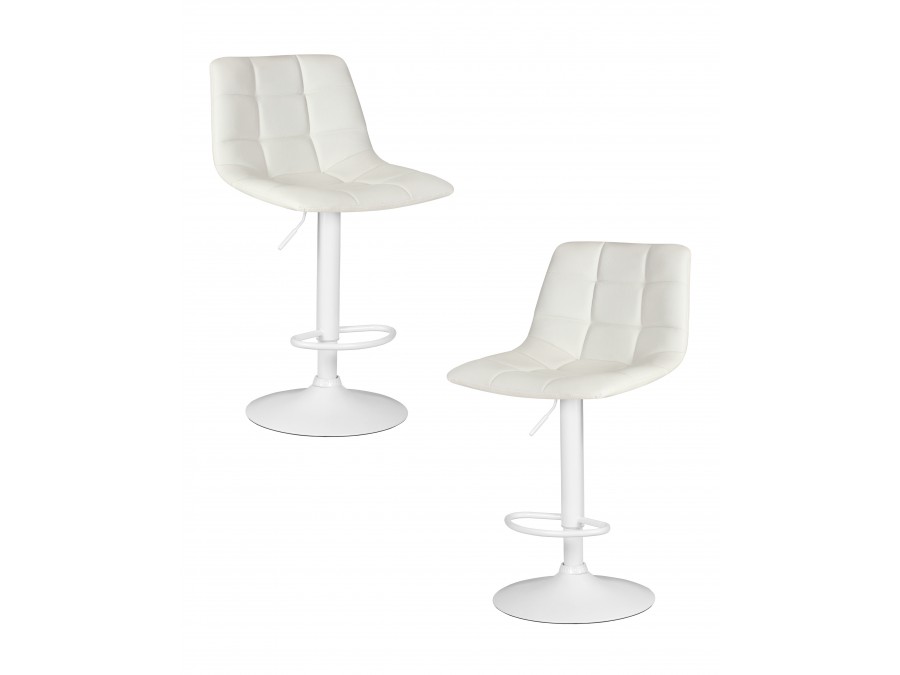 Набор 2 шт Стул барный DOBRIN TAILOR WHITE, белый PU