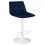 Стул барный DOBRIN TAILOR WHITE, синий велюр (MJ9-117)