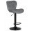 Стул барный DOBRIN BARNY BLACK, серый велюр (MJ9-75)