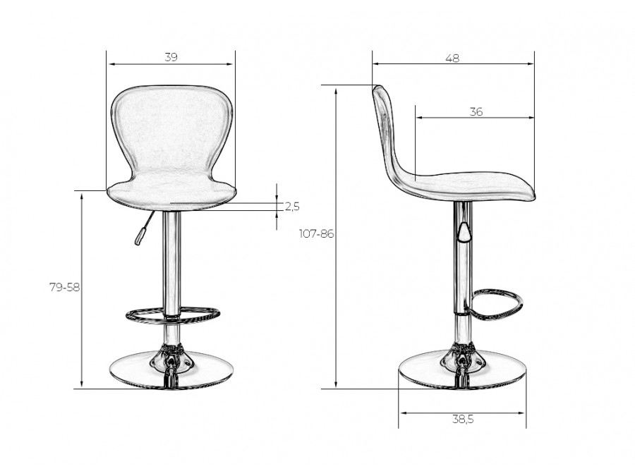 Стул барный DOBRIN ELISA, кремовый