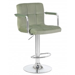 Стул барный DOBRIN KRUGER ARM, мятный велюр (MJ9-87)