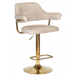 Стул барный DOBRIN CHARLY GOLD, бежевый твид (LEO26)