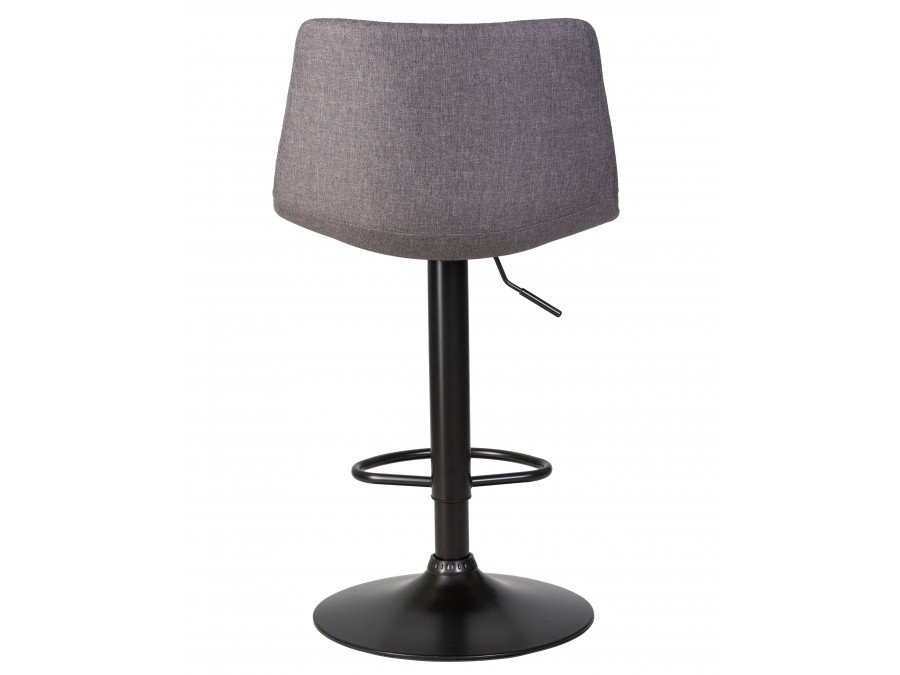 Стул барный DOBRIN TAILOR BLACK, серая ткань (188-55)