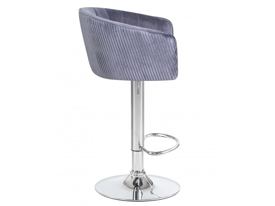 Стул барный DOBRIN DARCY, серый велюр (1922-19)