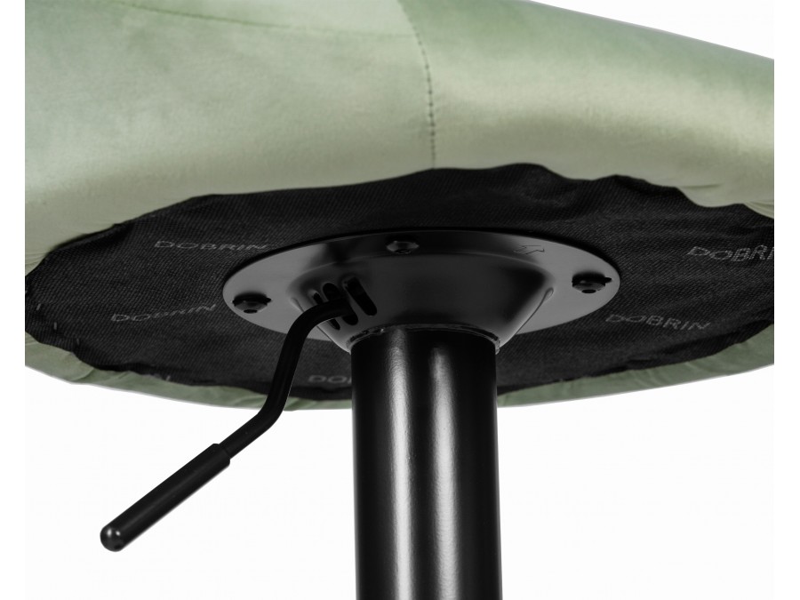 Стул барный DOBRIN LOGAN BLACK, мятный велюр (MJ9-87)