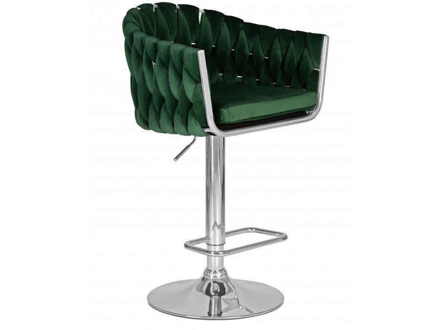 Стул барный DOBRIN MARCEL, зеленый велюр (MJ9-88)