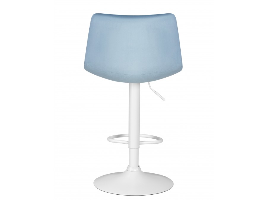 Стул барный DOBRIN TAILOR WHITE, пудрово-голубой велюр (MJ9-74)