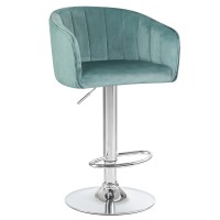 Стул барный DOBRIN DARCY, мятный велюр (1922-8)