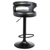 Стул барный DOBRIN FRED BLACK, чёрное дерево, чёрный