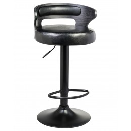 Стул барный DOBRIN FRED BLACK, чёрное дерево, чёрный