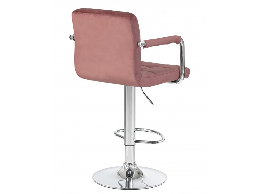 Стул барный DOBRIN KRUGER ARM, пудрово-розовый велюр (MJ9-32)