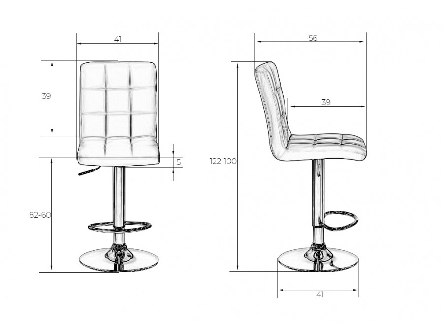 Стул барный DOBRIN KRUGER, зелёный
