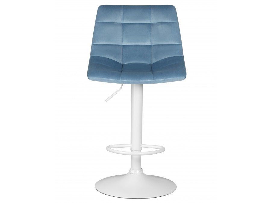 Стул барный DOBRIN TAILOR WHITE, пудрово-голубой велюр (MJ9-74)