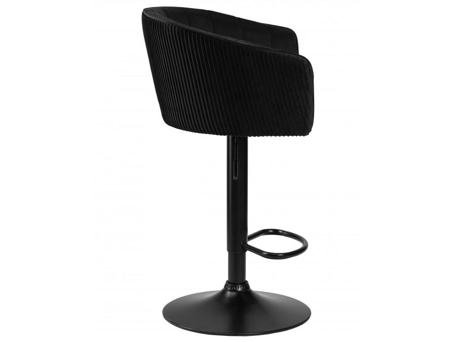Стул барный DOBRIN DARCY BLACK, черный велюр (1922-21)