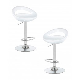 Набор 2 шт Стул барный DOBRIN DISCO, белый
