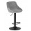 Стул барный DOBRIN LOGAN BLACK, серый велюр (MJ9-75)
