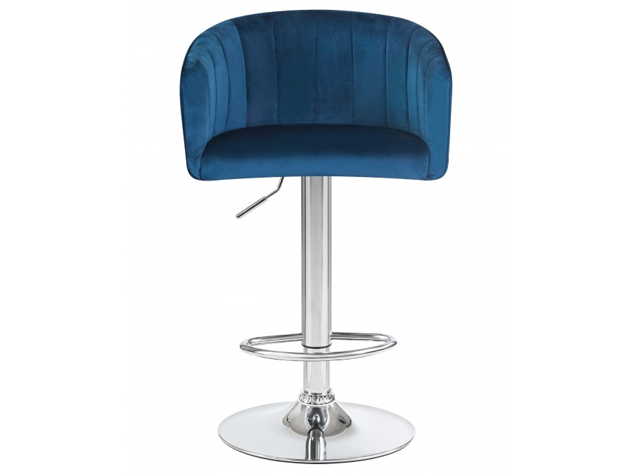 Стул барный DOBRIN DARCY, синий велюр (1922-20)