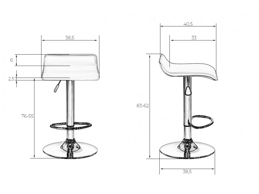 Стул барный DOBRIN TOMMY, белый