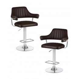 Набор 2 шт Стул барный DOBRIN CHARLY, коричневый