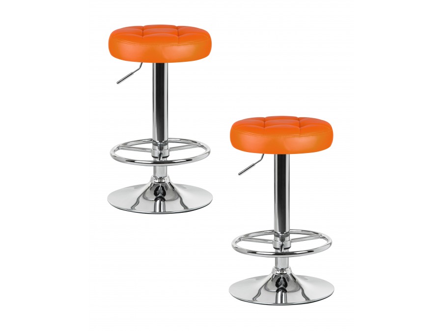 Набор 2 шт Табурет барный DOBRIN BRUNO, оранжевый