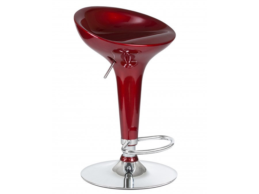 Стул барный DOBRIN BOMBA, бордовый металлик