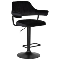 Стул барный DOBRIN CHARLY BLACK, черный велюр (MJ9-101)