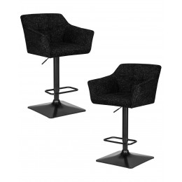 Набор 2 шт Стул барный DOBRIN RALF, черный твид (LEO18)
