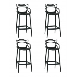 Набор 4 шт Стул барный DOBRIN MASTERS BAR, чёрный (B-03)