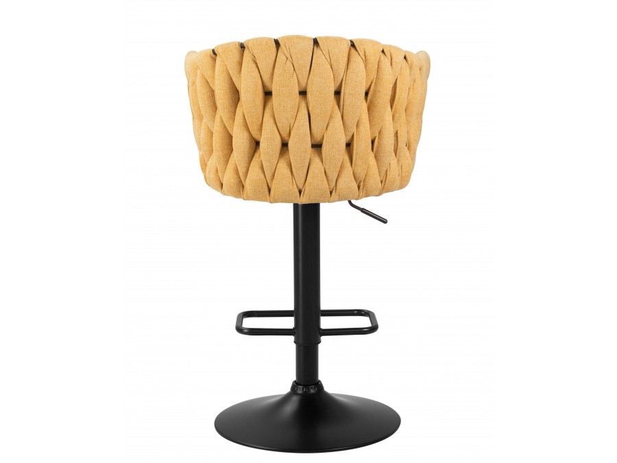 Стул барный DOBRIN LEON, жёлтая ткань (LAR 275-8)