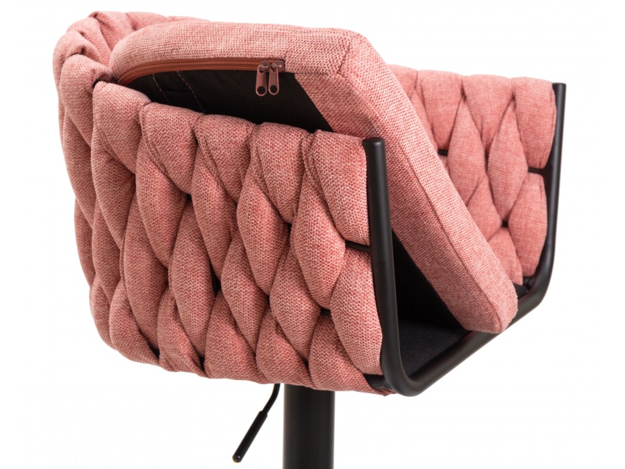 Стул барный DOBRIN LEON, розовая ткань (LAR 275-10)