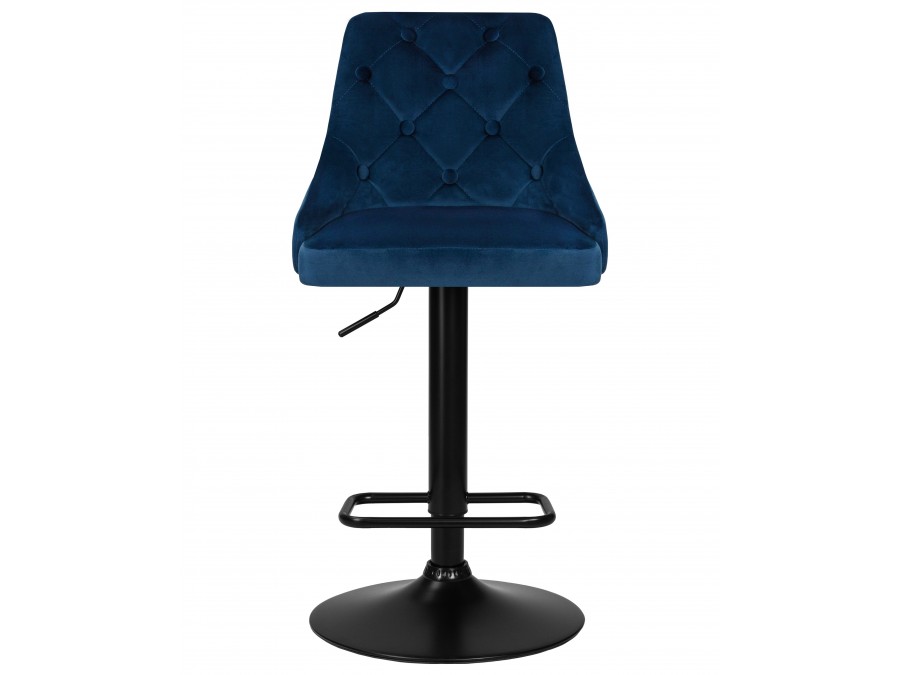 Стул барный DOBRIN JOSEPH BLACK, синий велюр (MJ9-117)