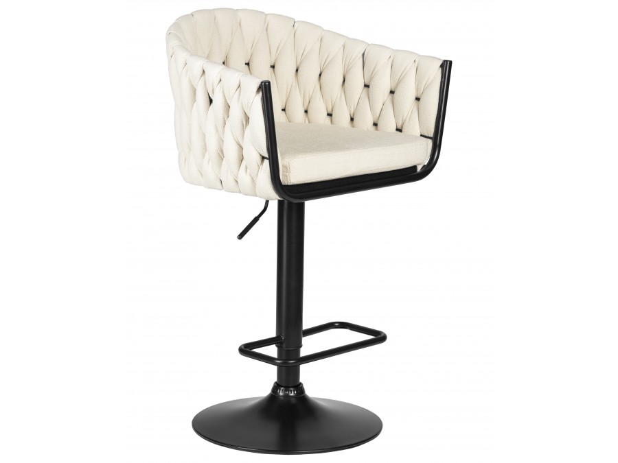 Стул барный DOBRIN LEON, кремовая ткань (LAR 275-33)