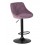 Стул барный DOBRIN LOGAN BLACK, пудрово-сиреневый велюр (MJ9-52)
