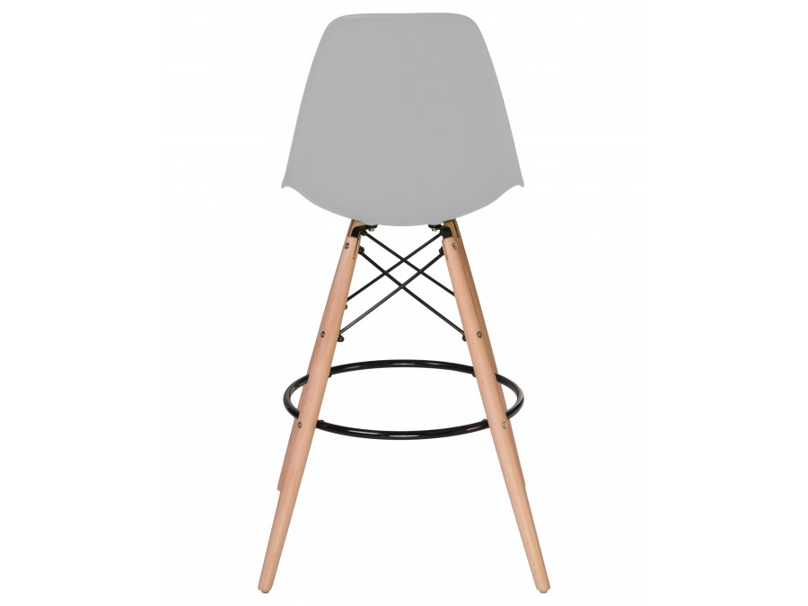Стул барный DOBRIN DSW BAR, ножки светлый бук, цвет сиденья светло-серый (GR-01)