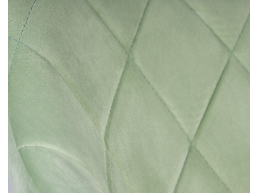 Стул барный DOBRIN LOGAN BLACK, мятный велюр (MJ9-87)