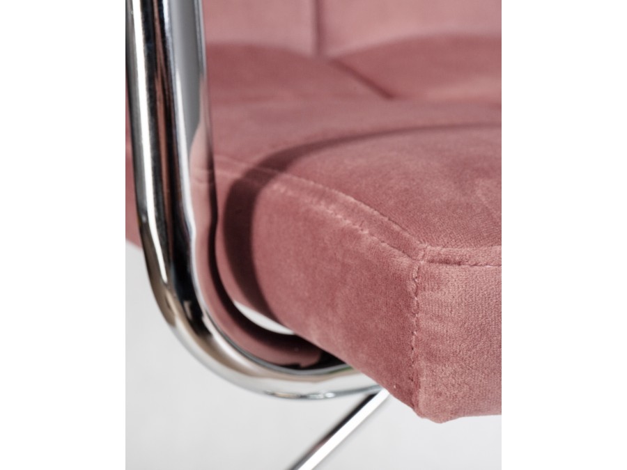 Стул барный DOBRIN KRUGER ARM, пудрово-розовый велюр (MJ9-32)