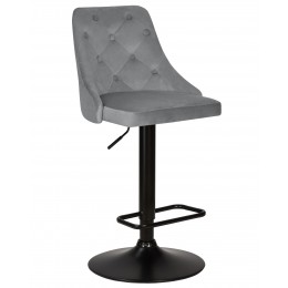 Стул барный DOBRIN JOSEPH BLACK, серый велюр (MJ9-75)