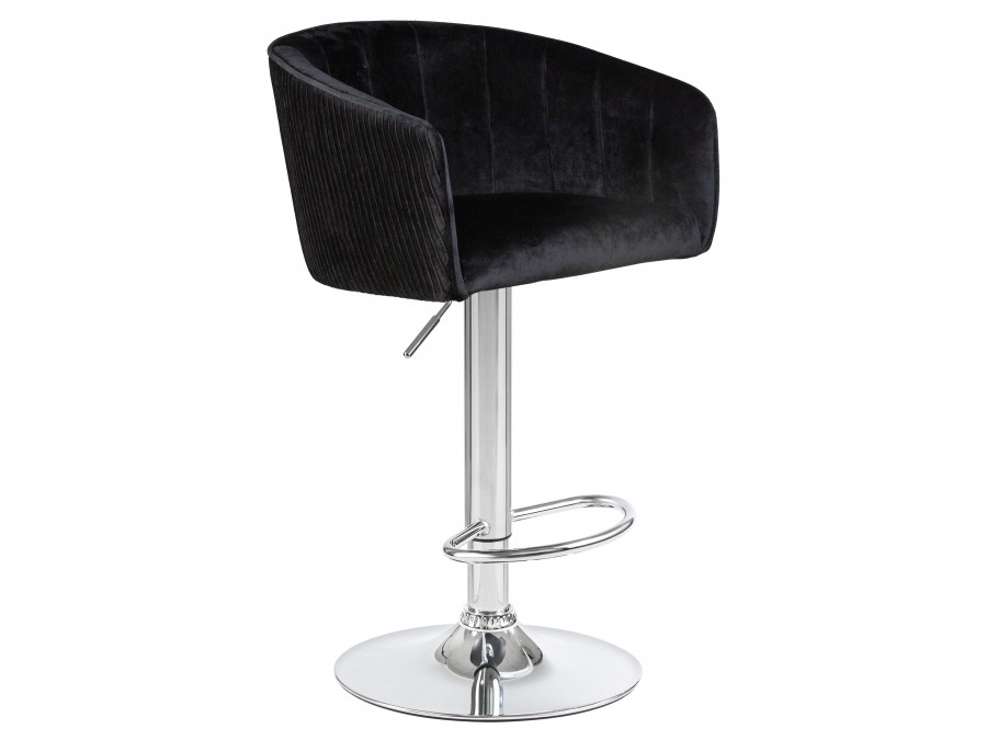 Стул барный DOBRIN DARCY, черный велюр (1922-21)