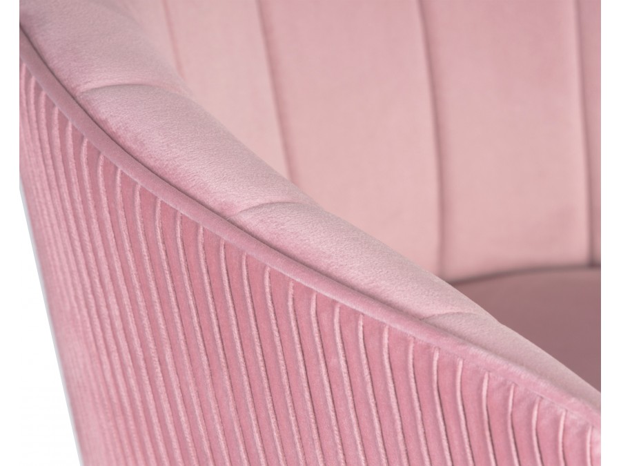 Стул барный DOBRIN DARCY GOLD, розовый велюр (1922-16)
