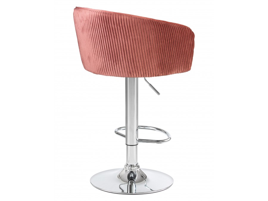 Стул барный DOBRIN DARCY, бронзово-розовый велюр (1922-17)