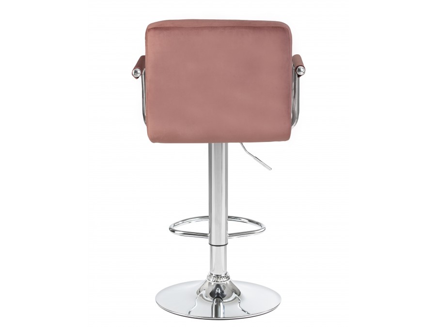 Стул барный DOBRIN KRUGER ARM, пудрово-розовый велюр (MJ9-32)