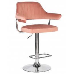 Стул барный DOBRIN CHARLY, пудрово-розовый велюр (MJ9-32)