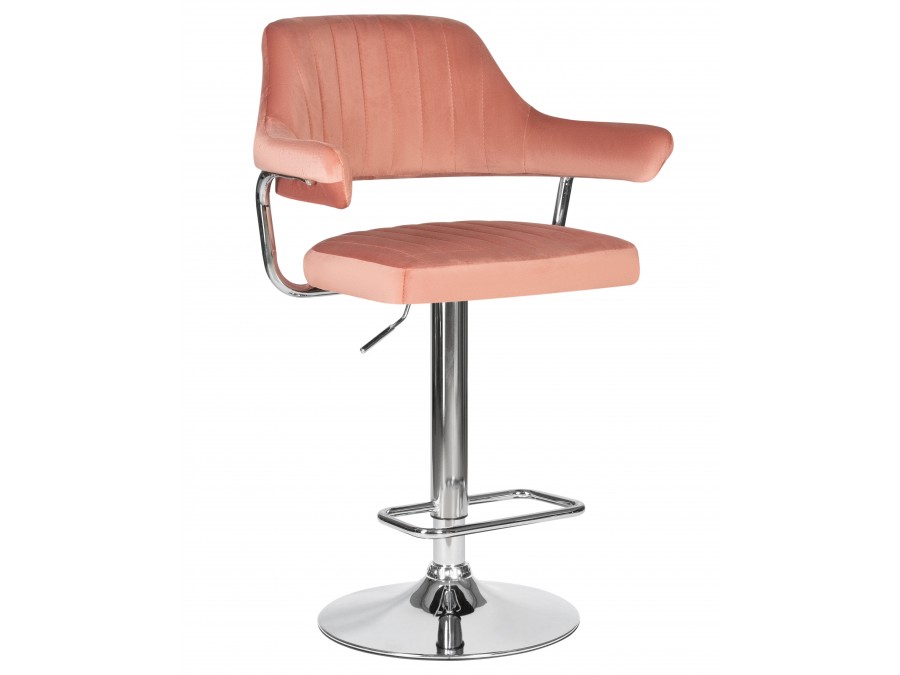 Стул барный DOBRIN CHARLY, пудрово-розовый велюр (MJ9-32)
