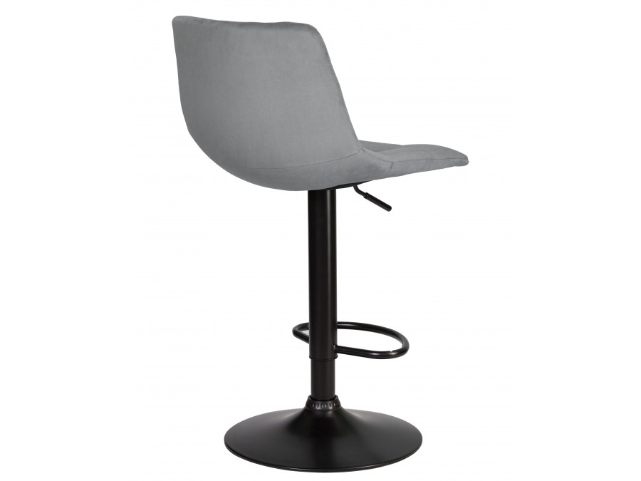 Стул барный DOBRIN TAILOR BLACK, серый велюр (MJ9-75)