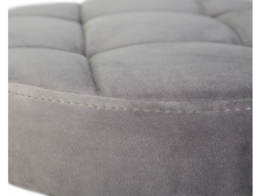 Табурет барный DOBRIN BRUNO BLACK, серый велюр (MJ9-75)